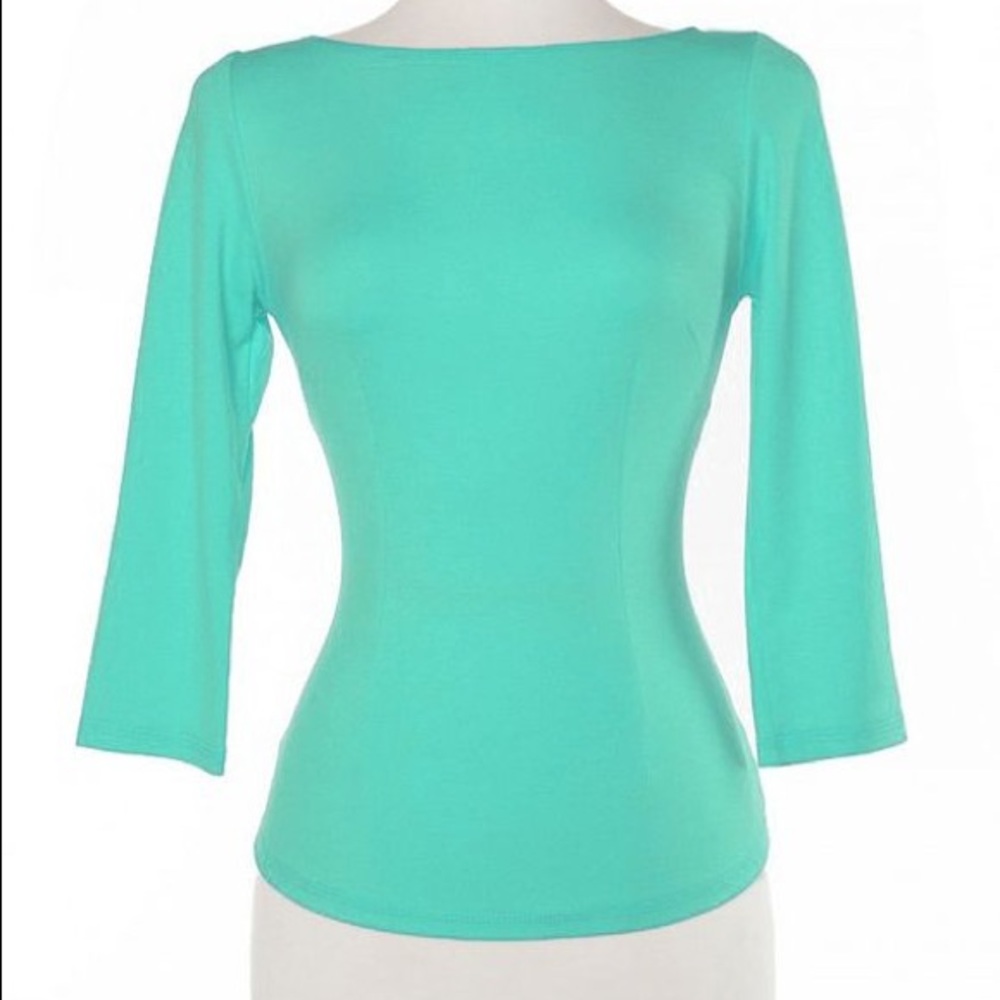 Pinup California Sabrina Top in Mint